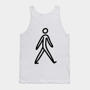 Stick figure man in black ink Tank Top